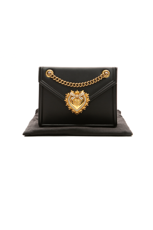 Dolce & Gabbana - Black Heart Envelope Flap Bag