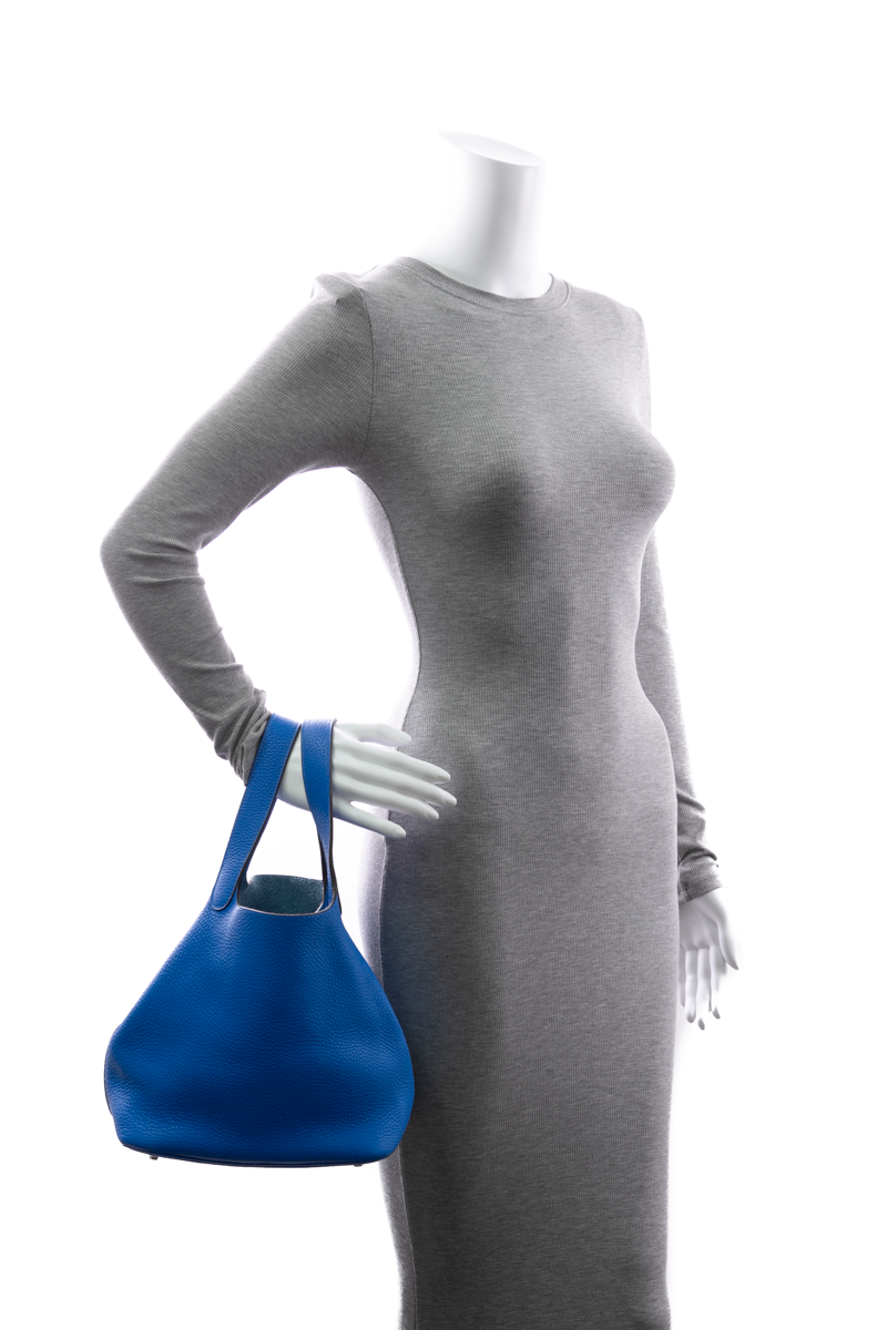 Hermes - Blue Clemence Picotin 22