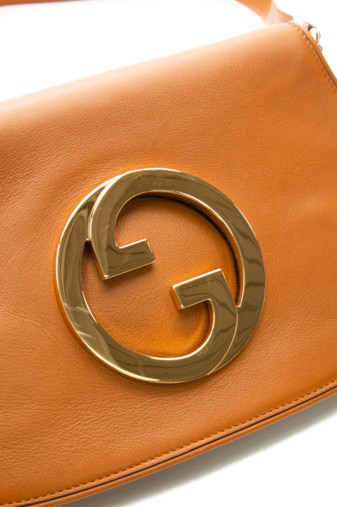 Gucci - Tan Blondie Flap Shoulder Bag Roxy