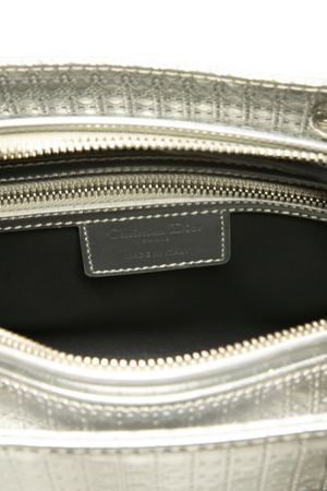 Christian Dior - Silver Micro Cannage Medium Lady Dior