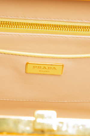 Prada - Yellow Rhinestone Top Handle Bag
