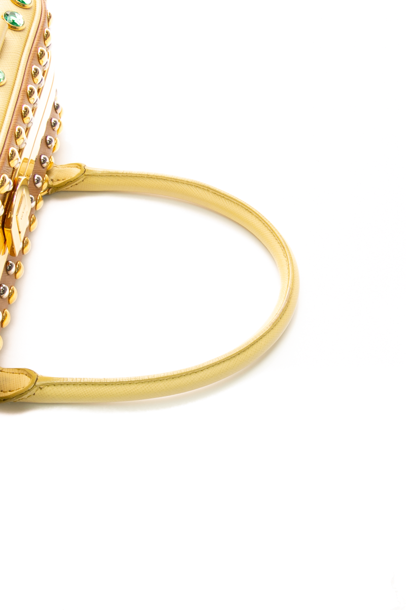 Prada - Yellow Rhinestone Top Handle Bag