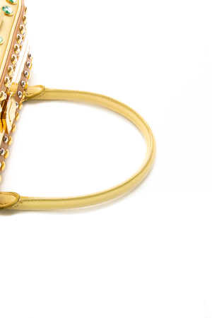Prada - Yellow Rhinestone Top Handle Bag