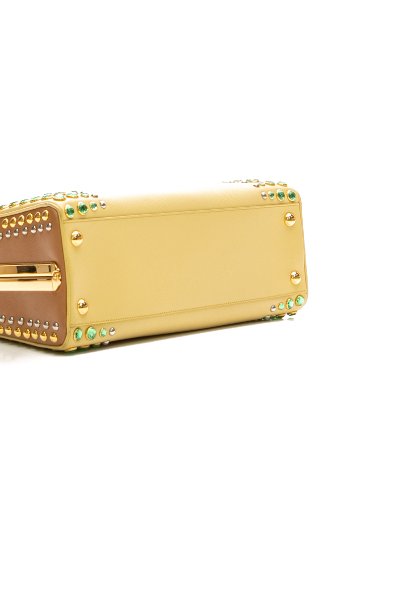 Prada - Yellow Rhinestone Top Handle Bag