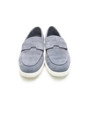 Hermes - Suede Blue Job Loafers (39)