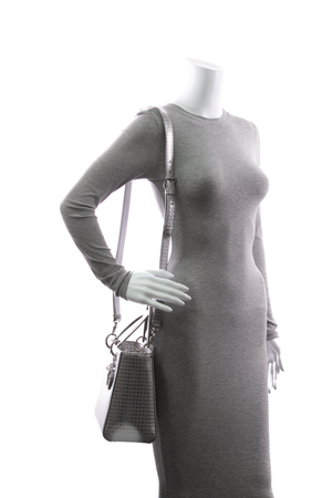 Christian Dior - Silver Micro Cannage Medium Lady Dior