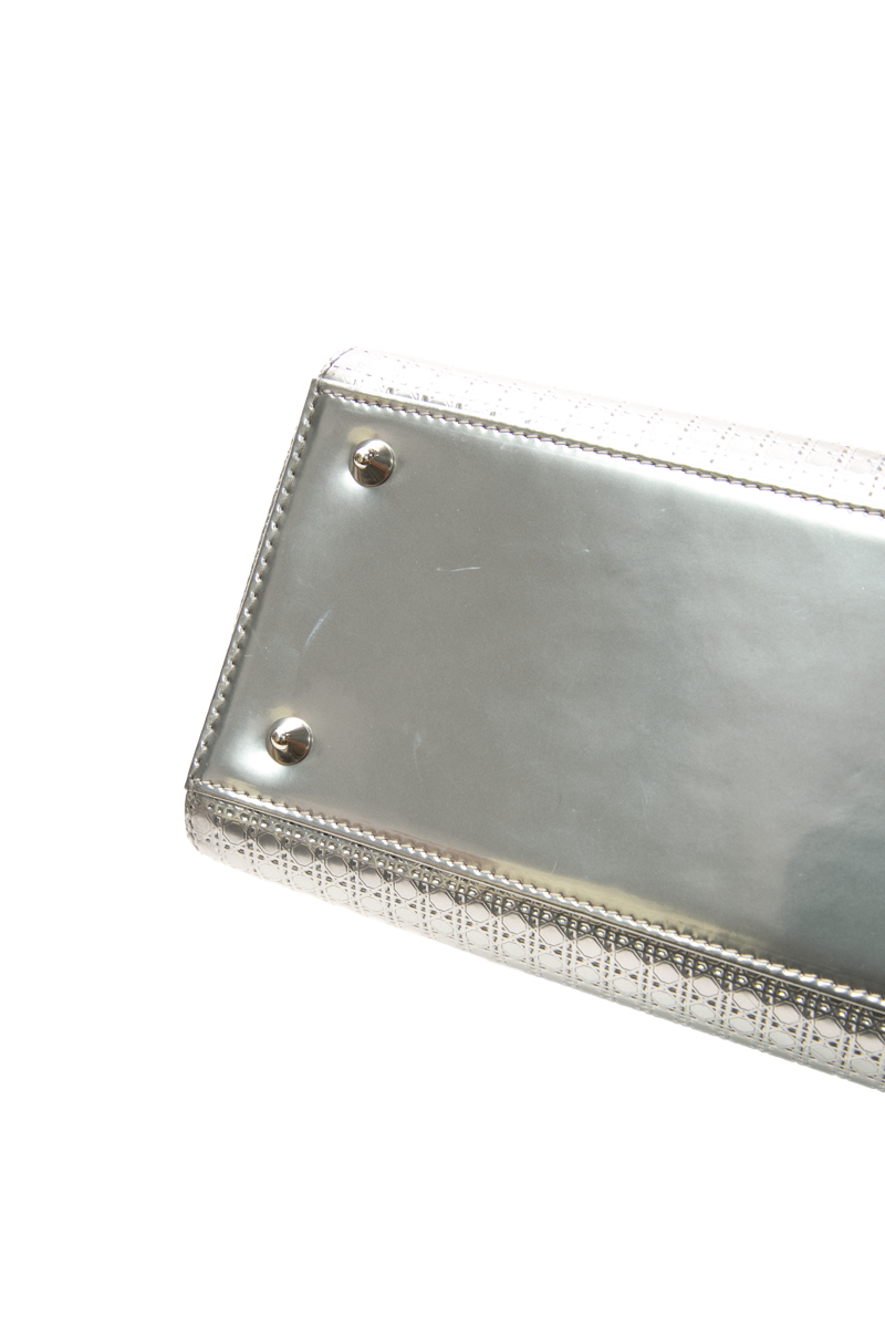 Christian Dior - Silver Micro Cannage Medium Lady Dior