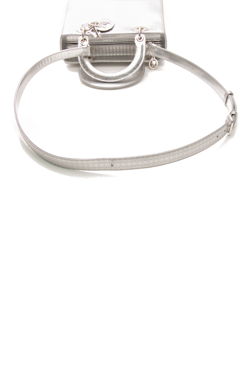 Christian Dior - Silver Micro Cannage Medium Lady Dior