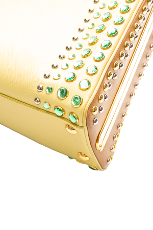 Prada - Yellow Rhinestone Top Handle Bag