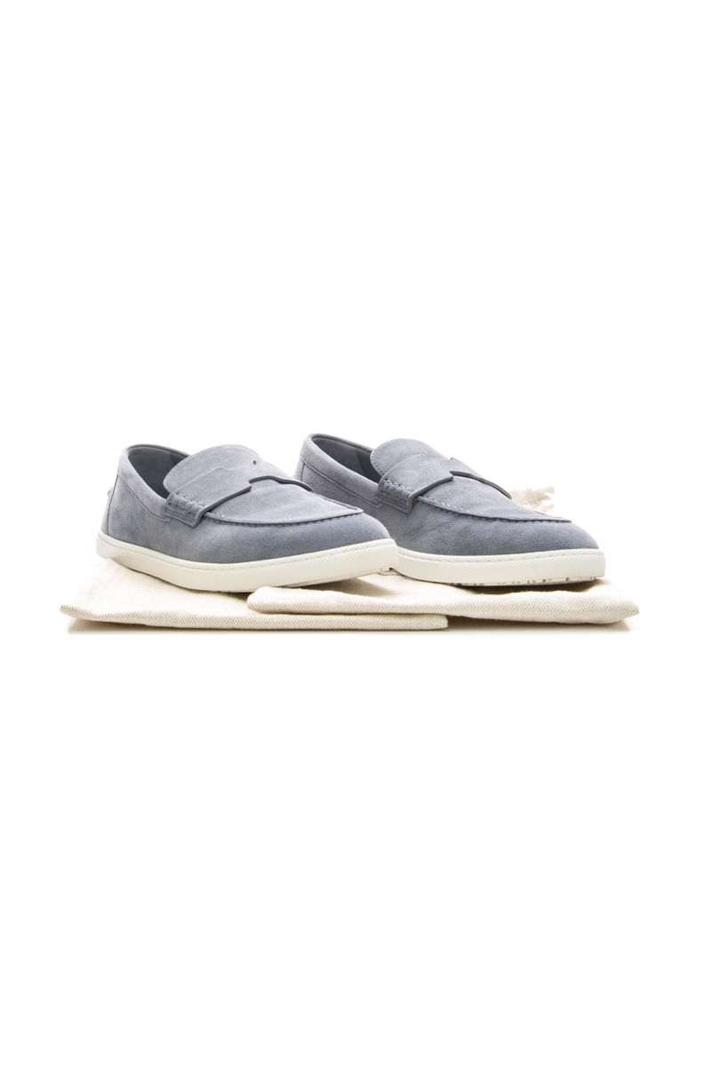 Hermes - Suede Blue Job Loafers (39)