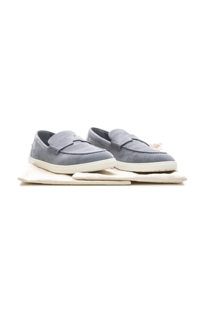 Hermes - Suede Blue Job Loafers (39)