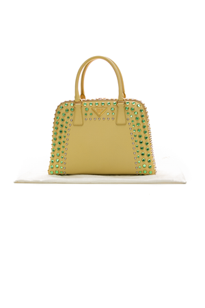 Prada - Yellow Rhinestone Top Handle Bag