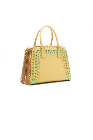 Prada - Yellow Rhinestone Top Handle Bag
