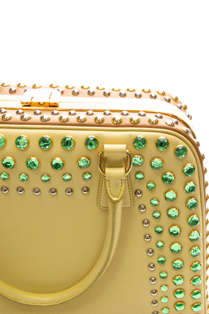 Prada - Yellow Rhinestone Top Handle Bag