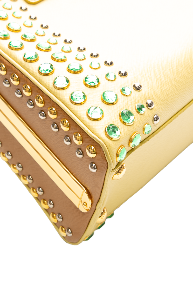 Prada - Yellow Rhinestone Top Handle Bag