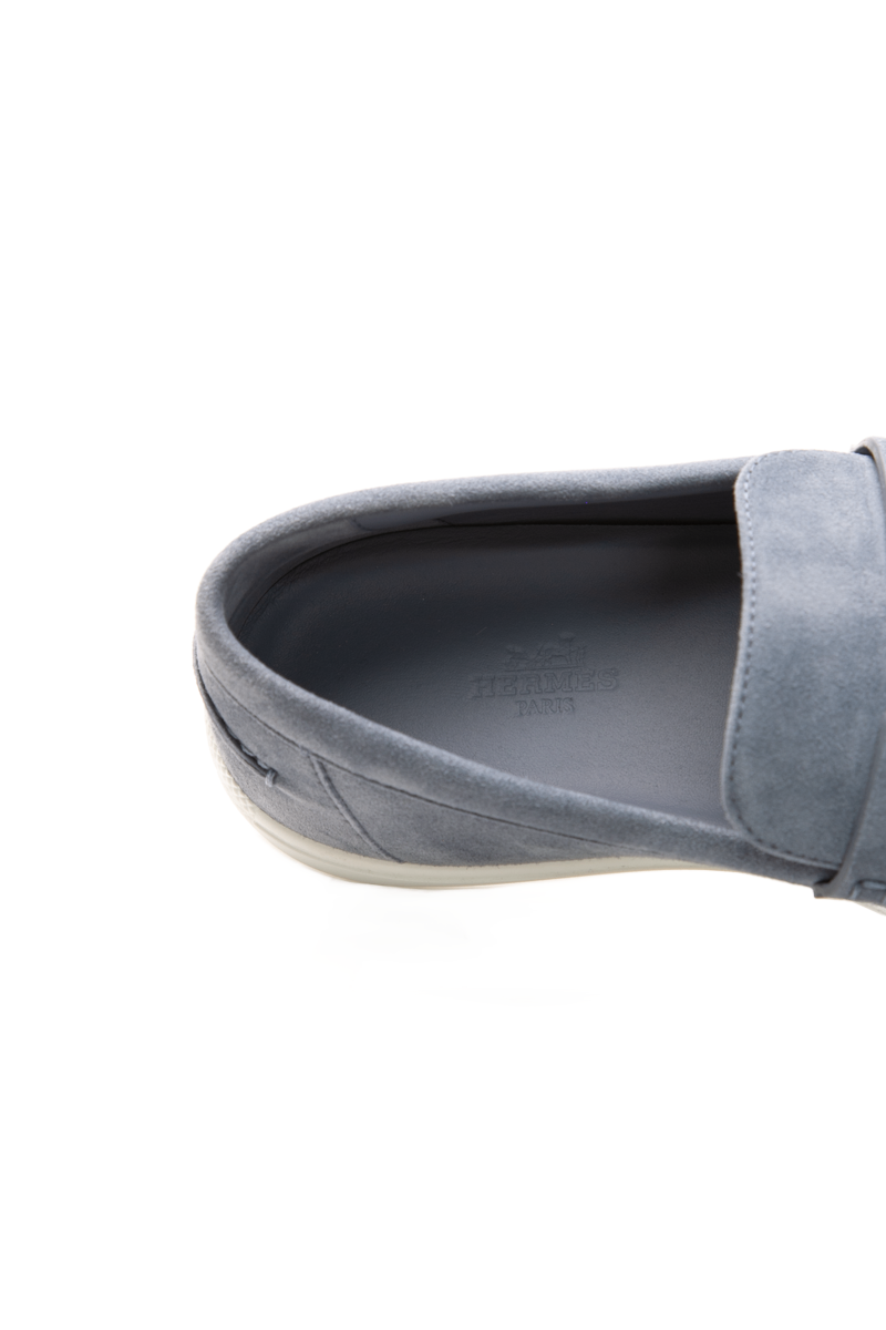 Hermes - Suede Blue Job Loafers (39)
