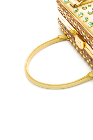 Prada - Yellow Rhinestone Top Handle Bag
