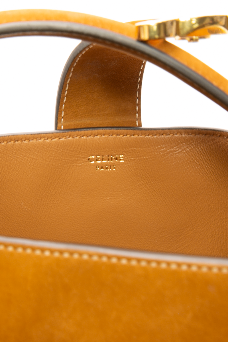 Celine - Tan Nubuck Louise Bucket Mini