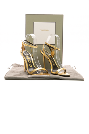Tom Ford - Padlock Pointy Naked Heel Sandals  (38)