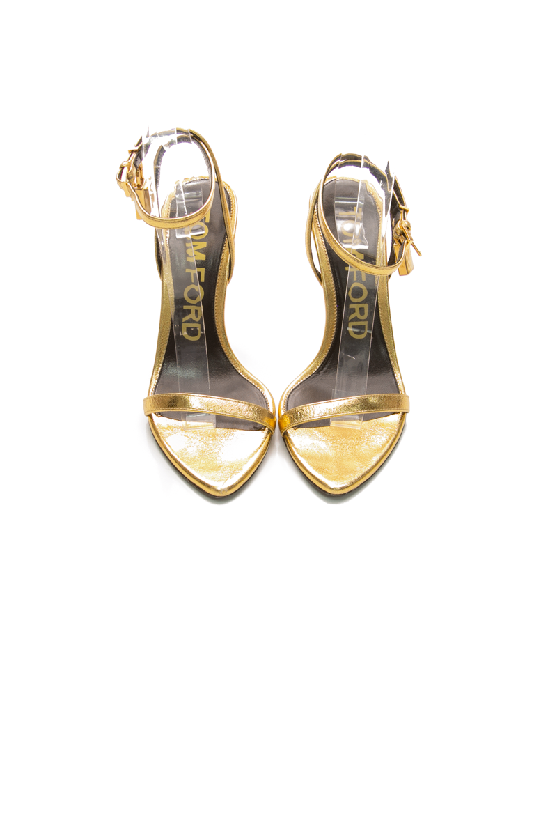 Tom Ford - Padlock Pointy Naked Heel Sandals  (38)