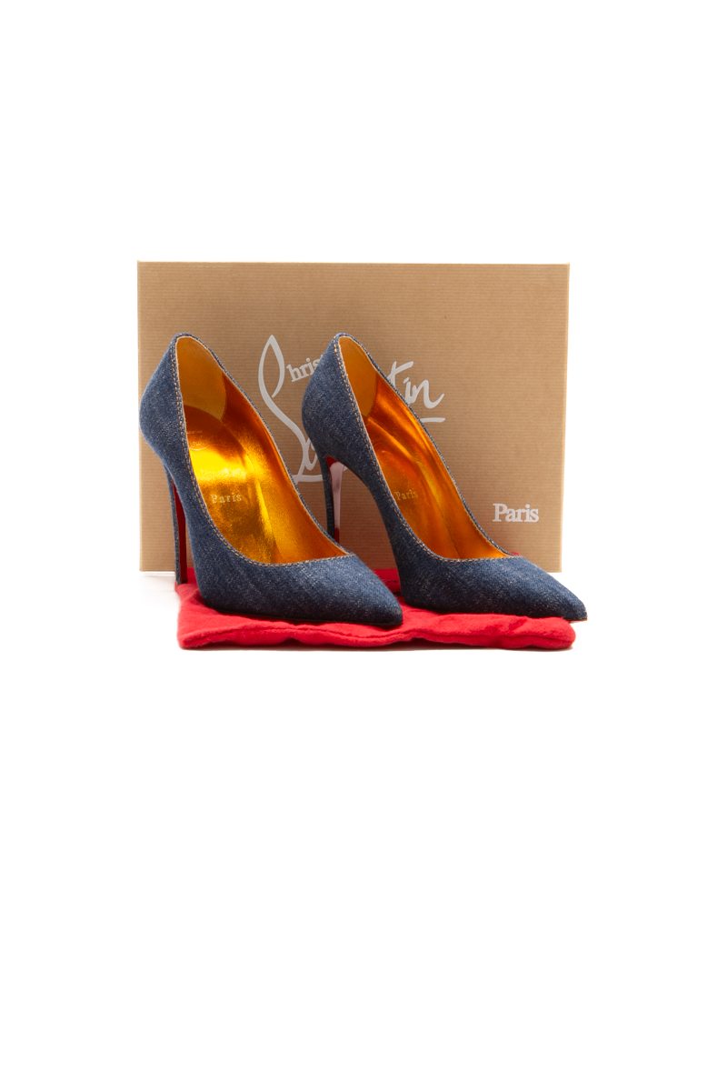 Christian Louboutin - Denim So Kate 120 Pumps  (38)