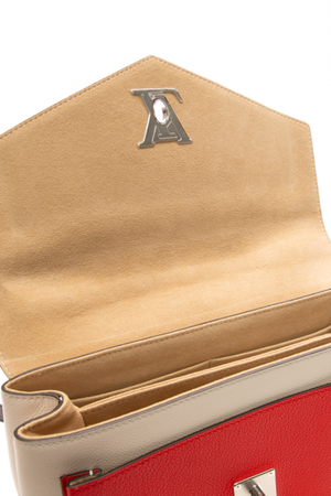 Louis Vuitton - Ivory/Red Calfskin My Lockme Top Handle Bag