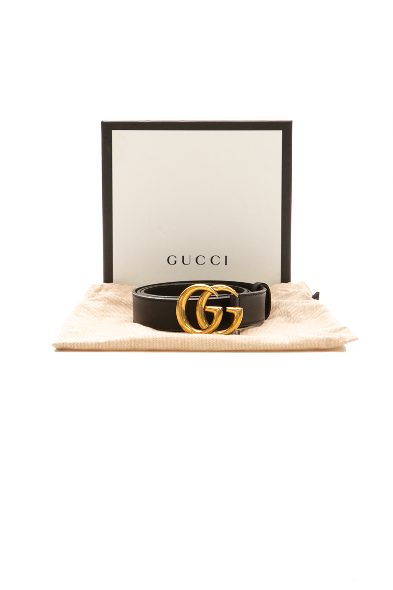 Gucci - Black Marmont Leather Belt (90)