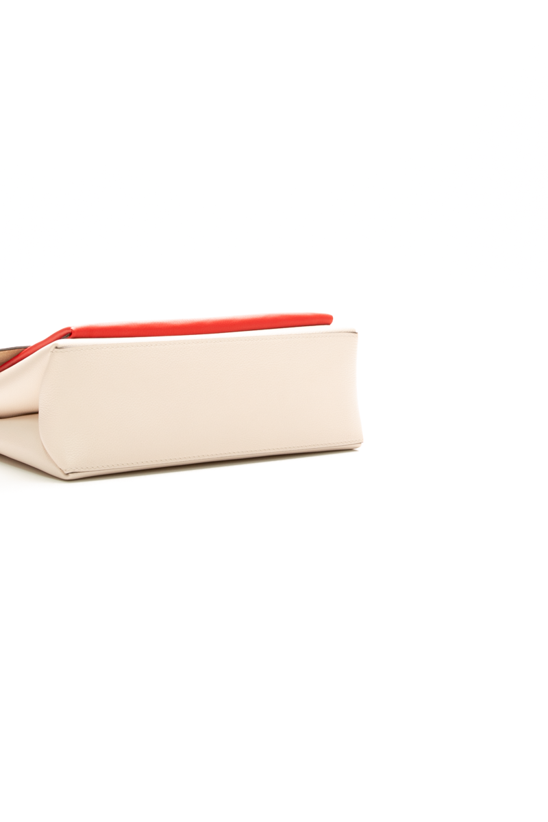 Louis Vuitton - Ivory/Red Calfskin My Lockme Top Handle Bag
