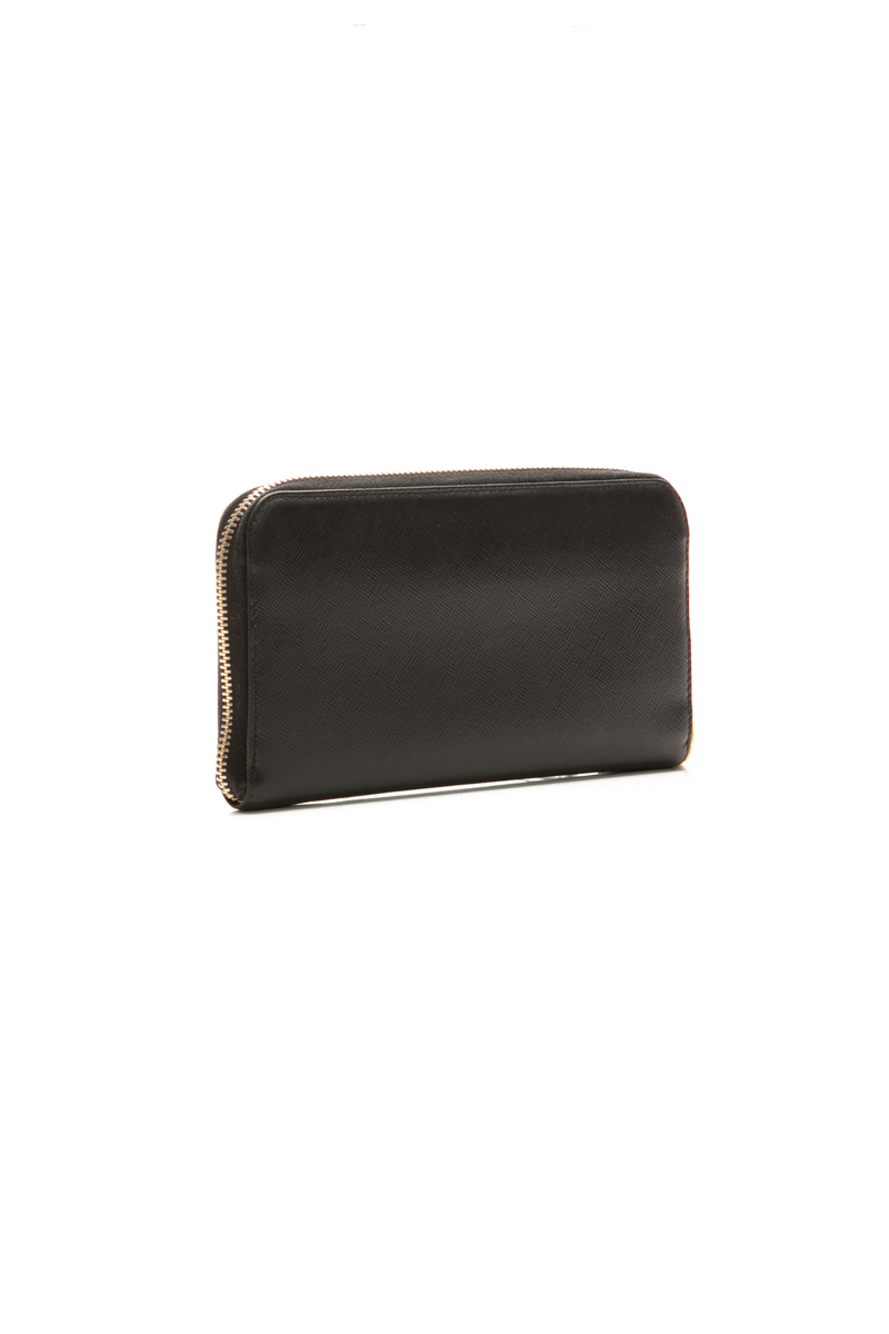 Prada - Black Saffiano Leather Zip Wallet