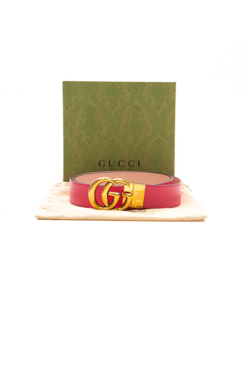 Gucci - Pink Reversible Belt (90)