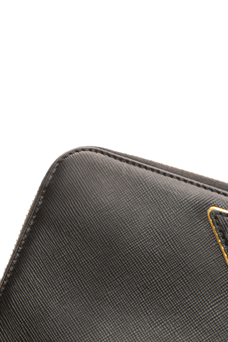Prada - Black Saffiano Leather Zip Wallet