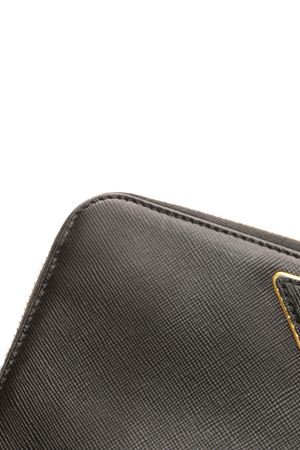 Prada - Black Saffiano Leather Zip Wallet