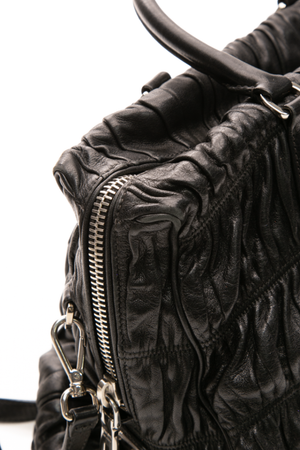 Prada - Black Nappa Gaufre Leather Tote Bag