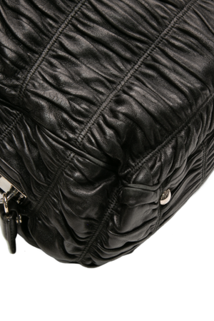 Prada - Black Nappa Gaufre Leather Tote Bag
