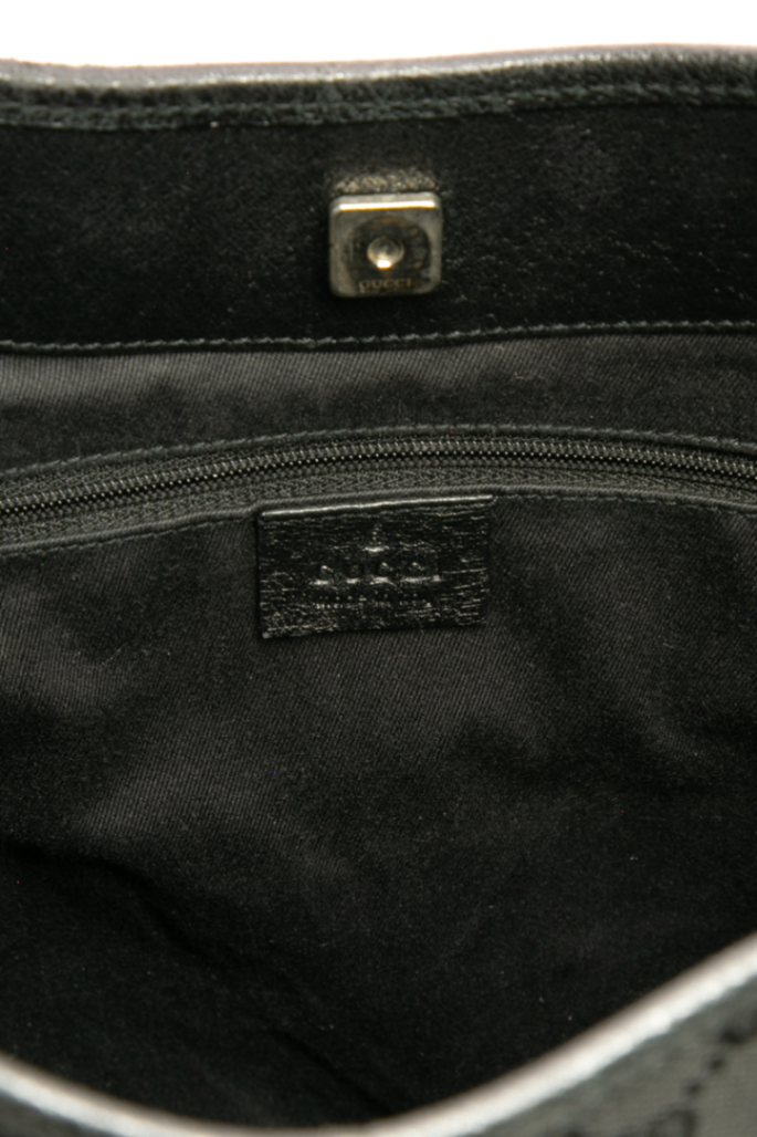 Gucci - Black GG Canvas VTG Top Handle Bag