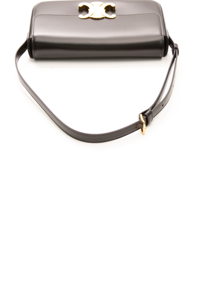Celine - Black Calfskin Claude Triomphe Shoulder Bag