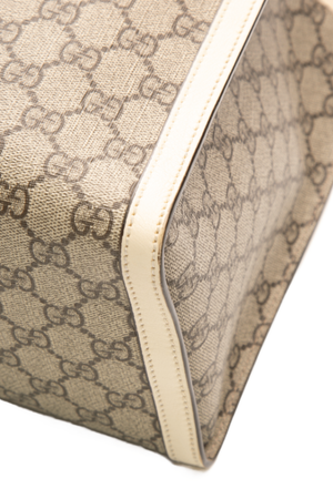 Gucci - White Padlock Leather Medium Tote Bag