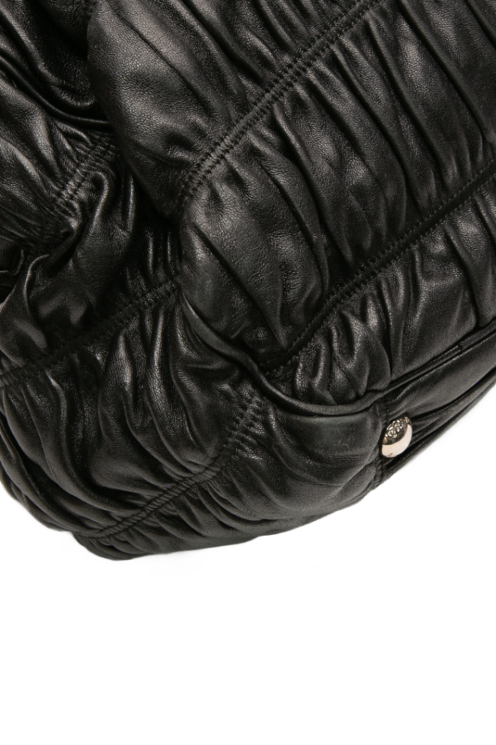 Prada - Black Nappa Gaufre Leather Tote Bag
