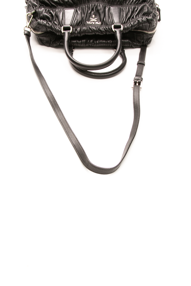 Prada - Black Nappa Gaufre Leather Tote Bag