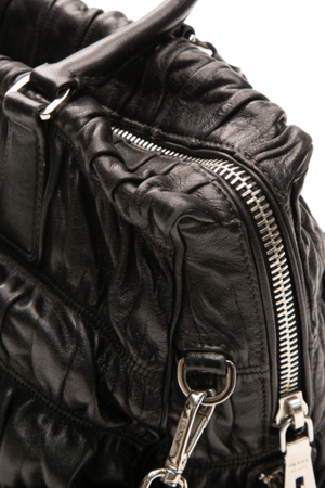 Prada - Black Nappa Gaufre Leather Tote Bag
