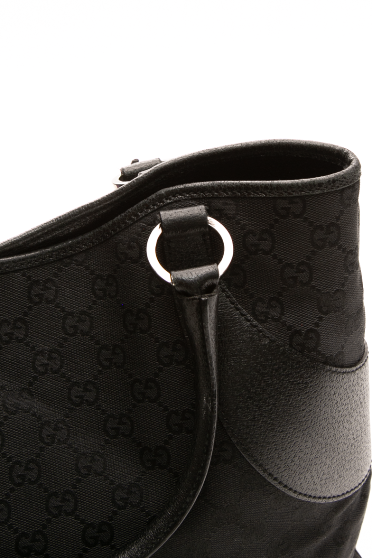 Gucci - Black GG Canvas VTG Top Handle Bag