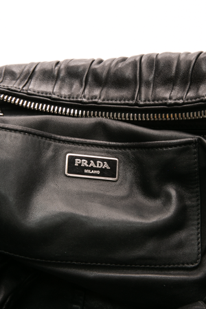 Prada - Black Nappa Gaufre Leather Tote Bag