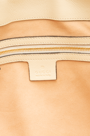 Gucci - White Padlock Leather Medium Tote Bag