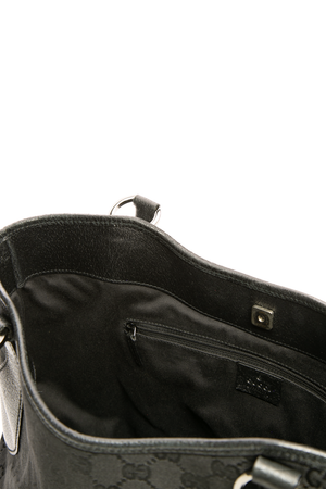 Gucci - Black GG Canvas VTG Top Handle Bag