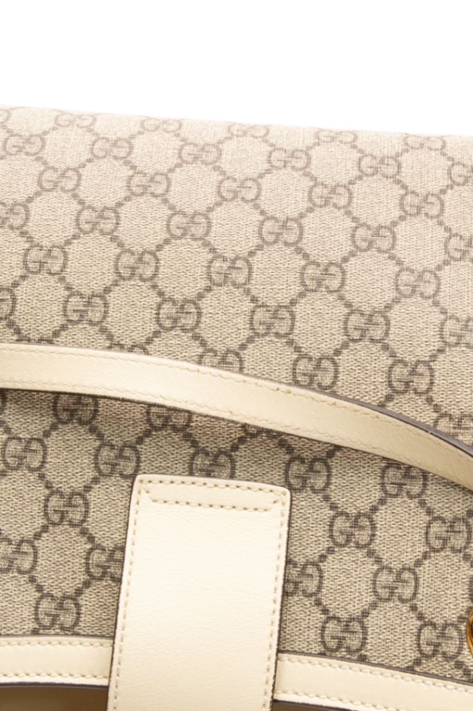 Gucci - White Padlock Leather Medium Tote Bag
