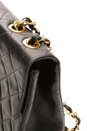 Chanel - Black Lambskin VTG XL Jumbo Single Flap