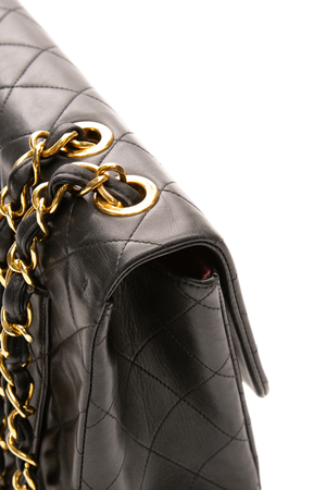 Chanel - Black Lambskin VTG XL Jumbo Single Flap