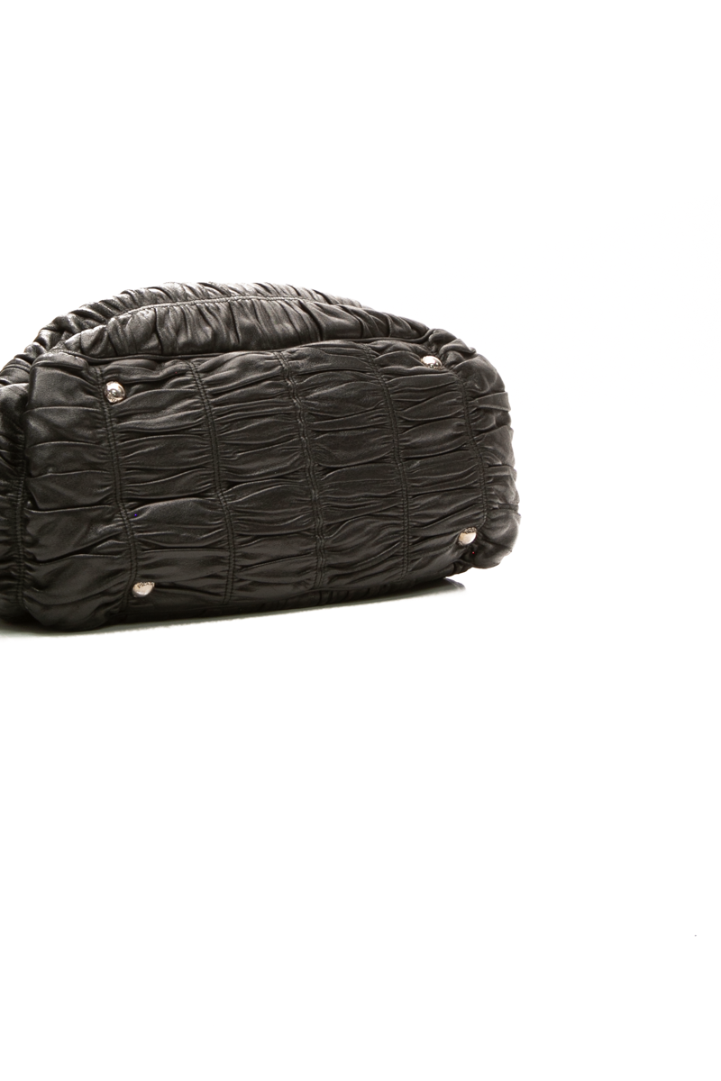Prada - Black Nappa Gaufre Leather Tote Bag