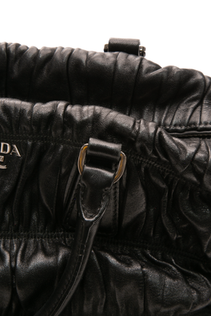 Prada - Black Nappa Gaufre Leather Tote Bag