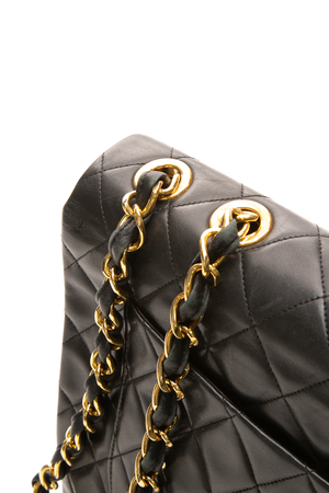 Chanel - Black Lambskin VTG XL Jumbo Single Flap